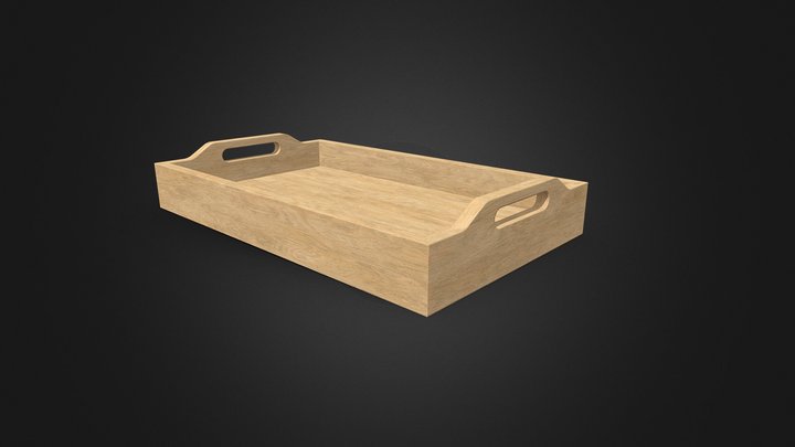 Wood Tray 3D Model