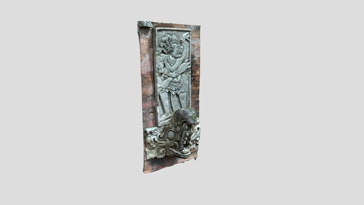 Bali Water Temple Wall Relief 3D Model