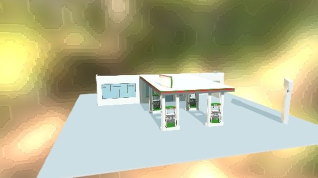 Gas Station 3D 3D Model
