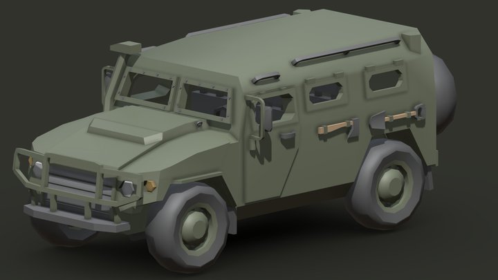 Tigr-M (low poly) 3D Model
