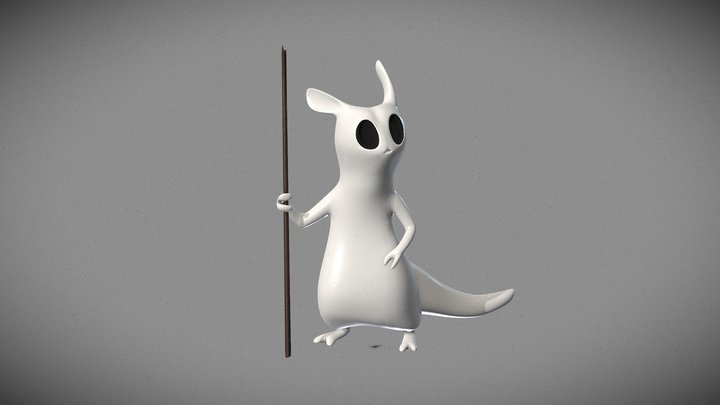Slugcat from Rain World 3D Model