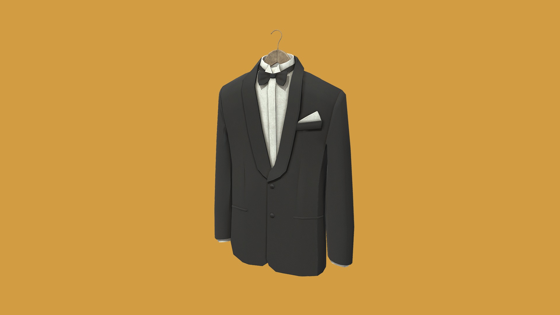 3D model Tuxedo - This is a 3D model of the Tuxedo. The 3D model is about a suit on a swinger.