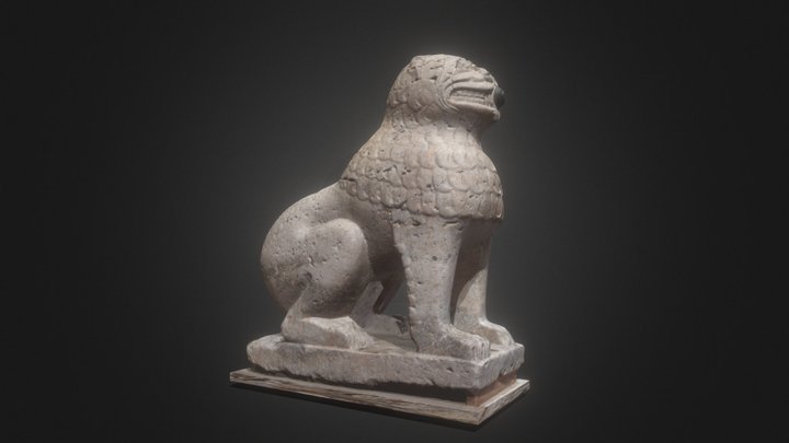 Lion Sculpture - Maristan Granada 3D Model
