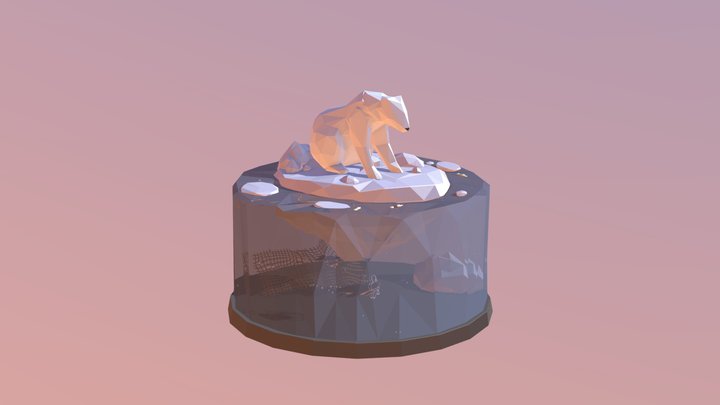 Stranded Polar Bear 3D Model