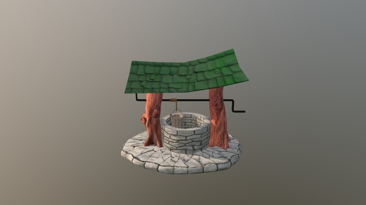 Low Poly Well 3D Model