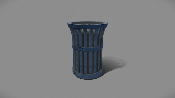 Trash can | Low poly