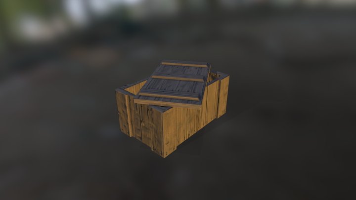 Wooden chest 3D Model