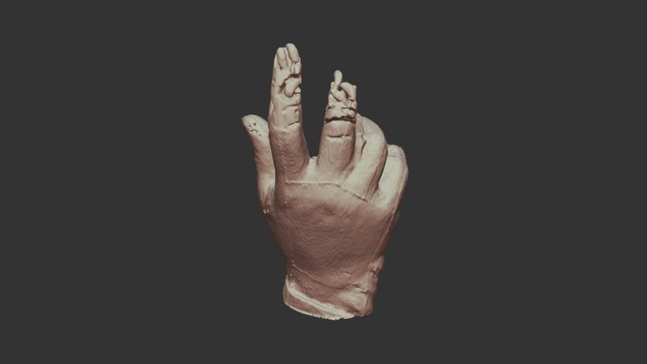 Hand from the Phillips Brooks Monument 3D Model
