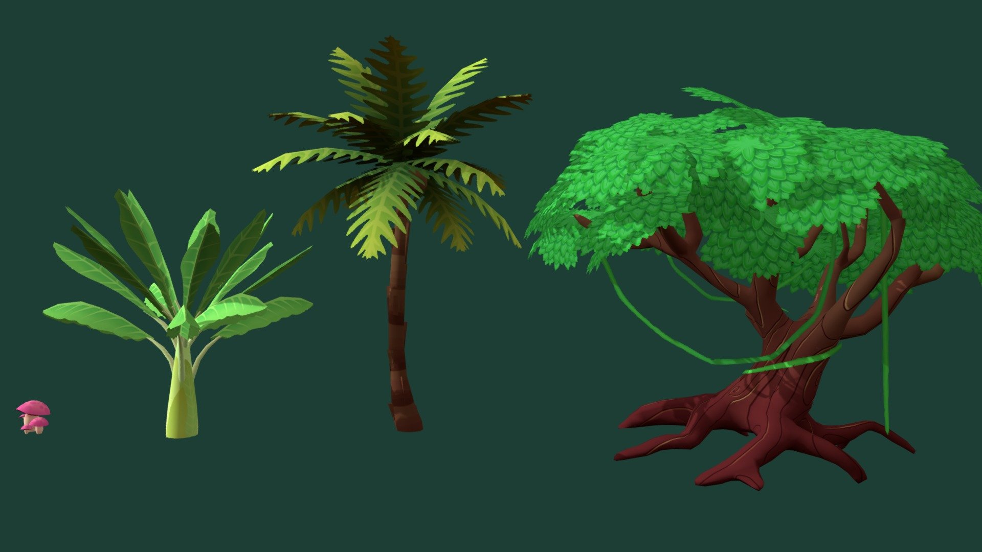 Tropical environment objects