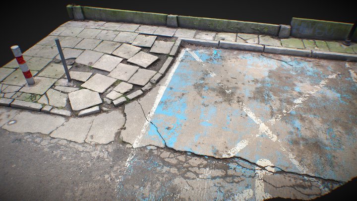 Parking space scan (High poly) 3D Model