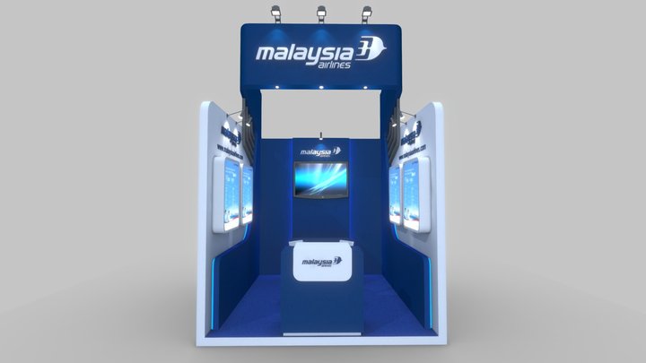 Exhibition Stand Malaysia Airlines 3D Model