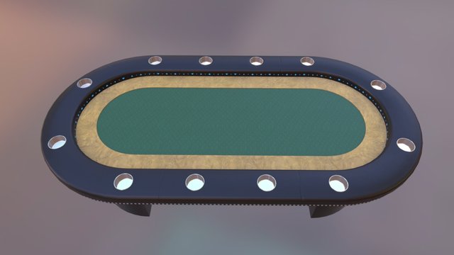 Poker Table 3D Model