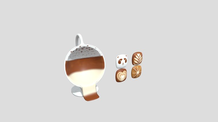 Cup chair coffe 3D Model