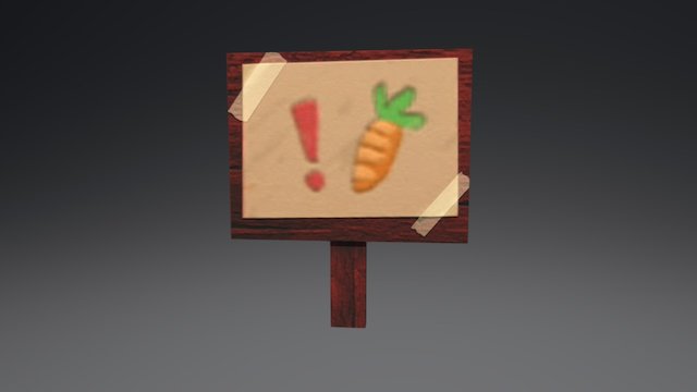 Carrot Sign 3D Model