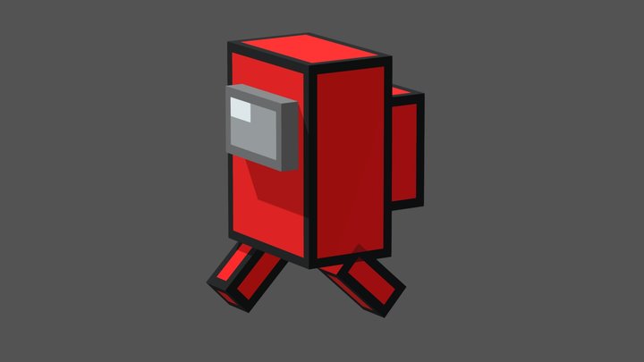 Among Us Minecraft 3D Model