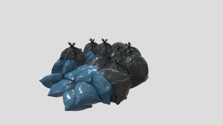 small bundle of trash 3D Model