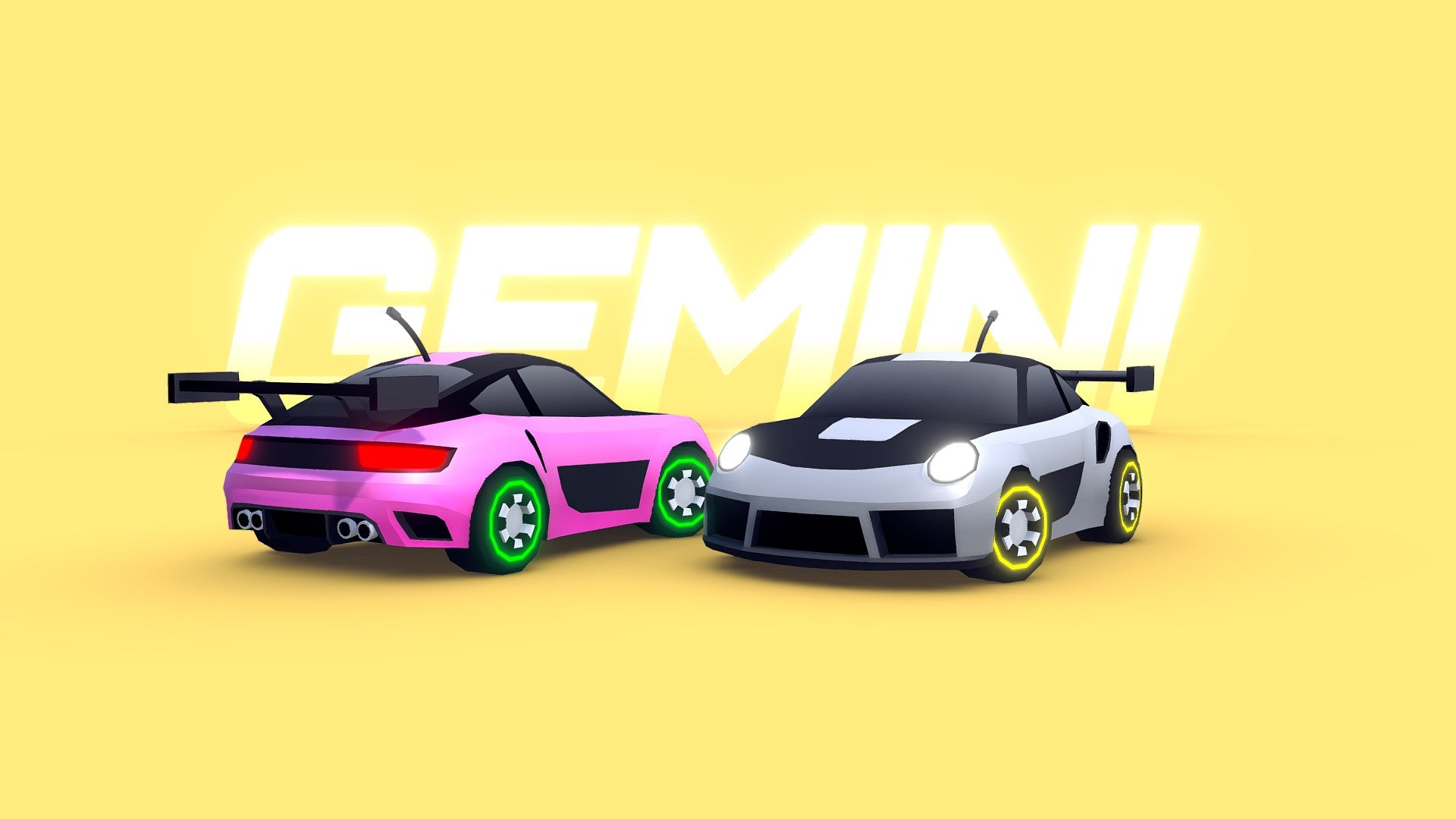TURBO "Gemini" Cartoon Car 3D model by Mena (MenaStudios) [858de0b