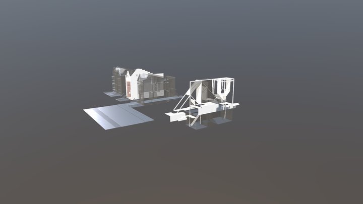 Rendered Townhouse 3D Model