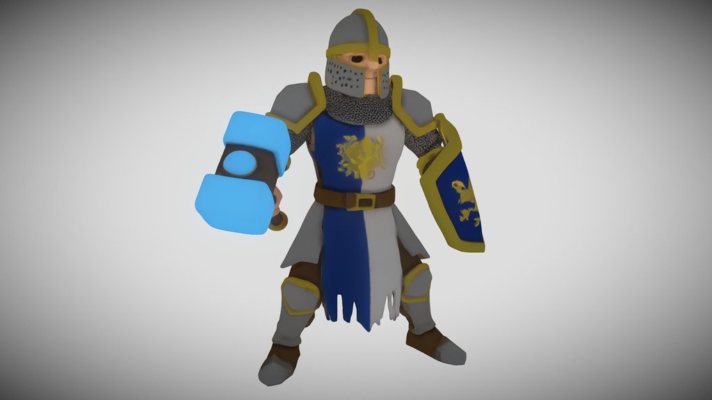 Hammer Soldier Lowpoly