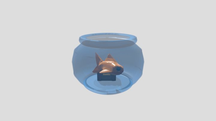 Fish Bowl Model Set 3D Model