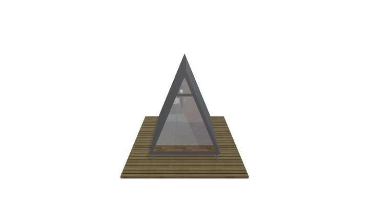 Chalé 10 m² em  Steel Frame 3D Model