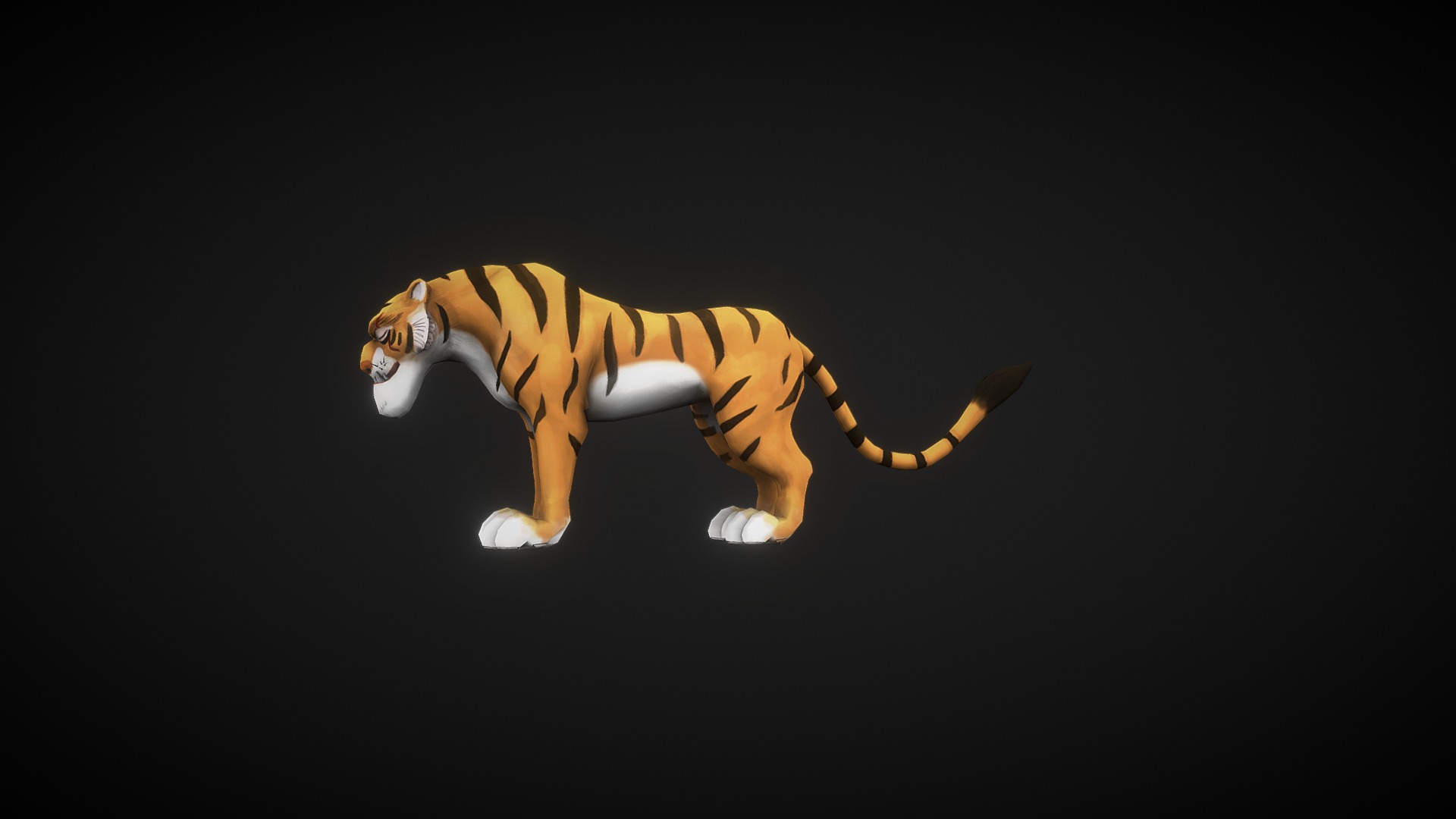 Cartoon_tiger - 3D model by dev_maya [859294f] - Sketchfab