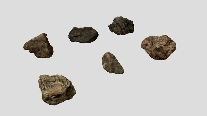 Mixed Rock Collection 002 3D Model