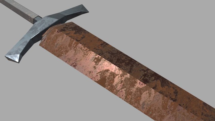 Old Bronze Greatsword 3D Model