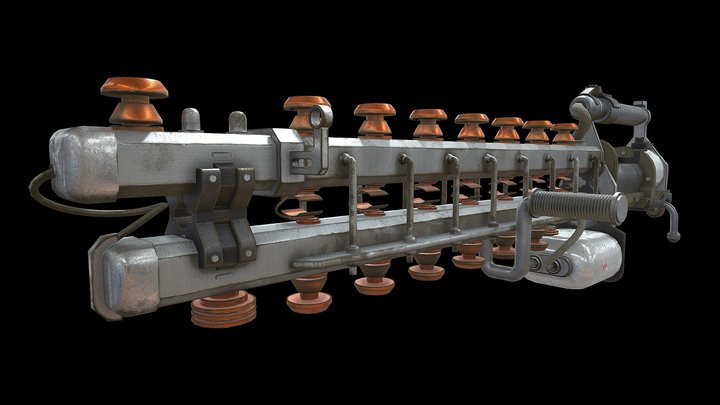 Game ready RailGun from ATOMIC HEART 3D Model