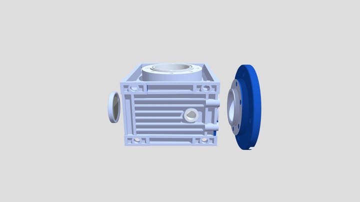 reducer box, input flange, oil seal RCA 3D Model