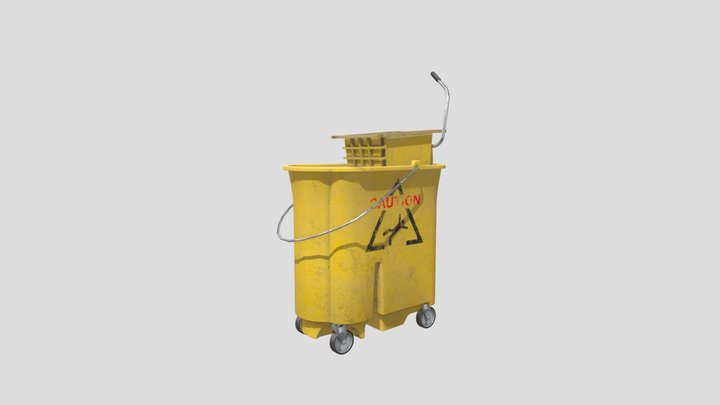 Mop and Bucket with 4k pbr textures 3D Model