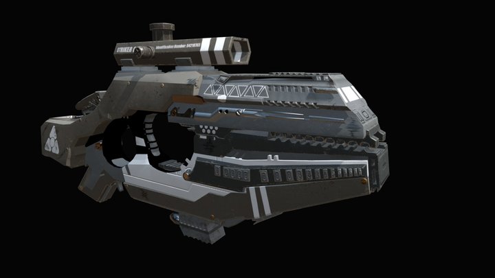 Straiker Sci-Fi Rifle 3D Model