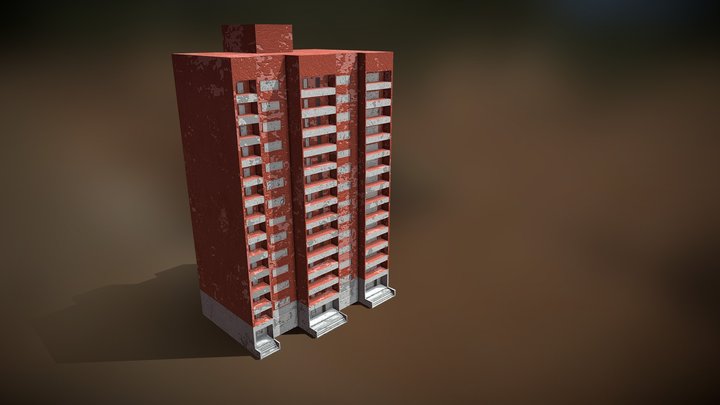 Apartment Building 3D Model
