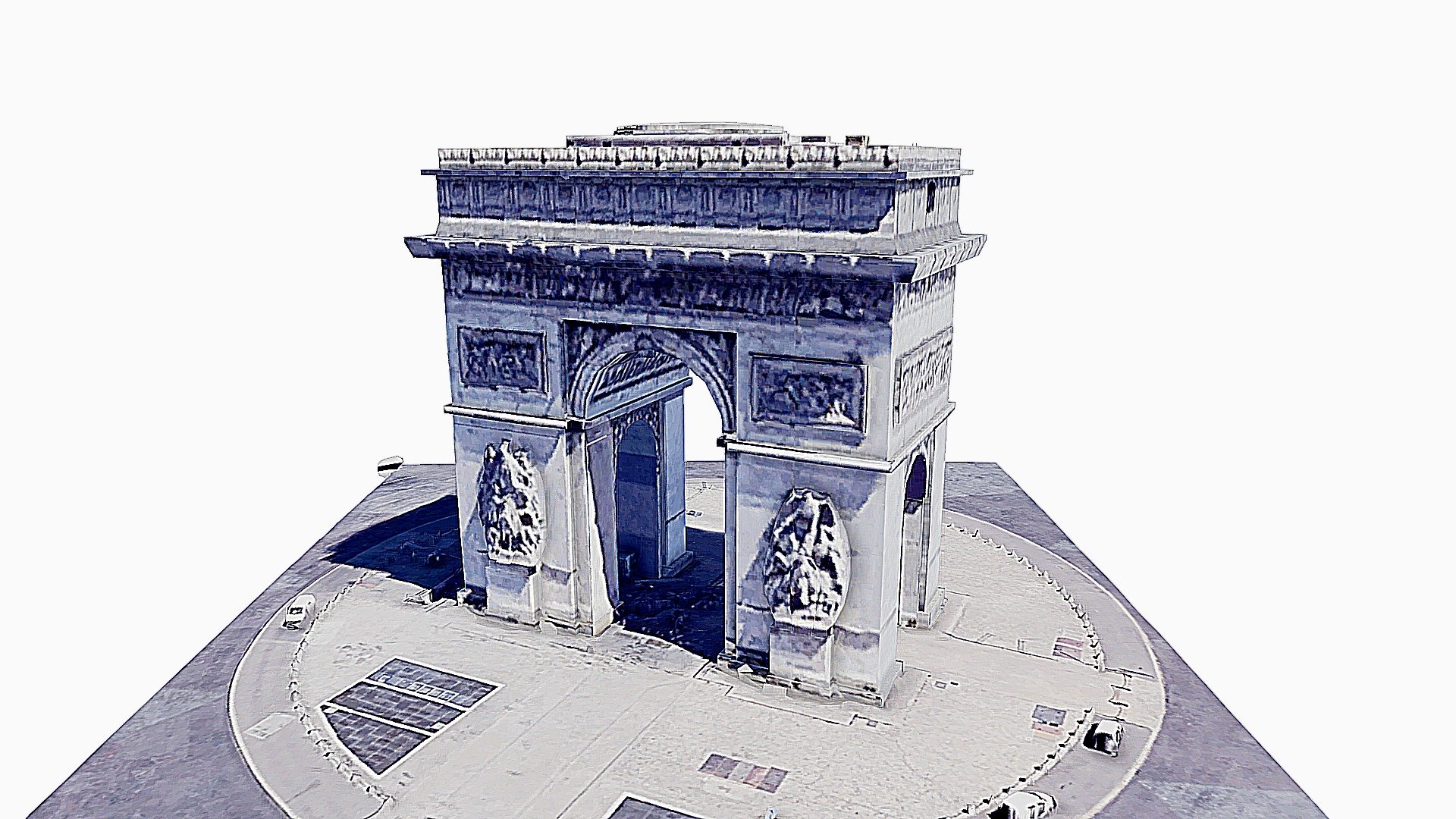 Arc de Triomphe,Triumphal Arch,scan,map,paris 3D model by SENSIET (asensio) [85a0566] Sketchfab