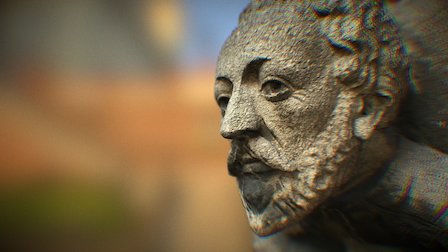 Oxford face statue test 02 3D Model