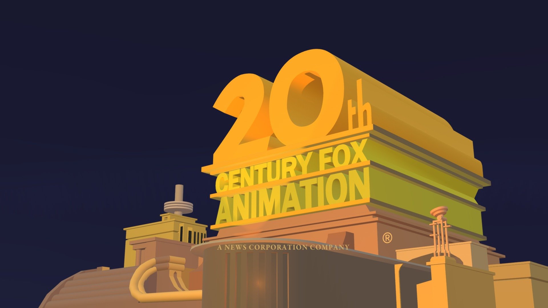 20th Century Fox Animation Logo 1998 Remake rea 3D Model By 