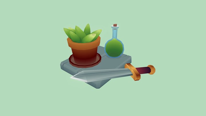 Gradient Material_Objects 3D Model