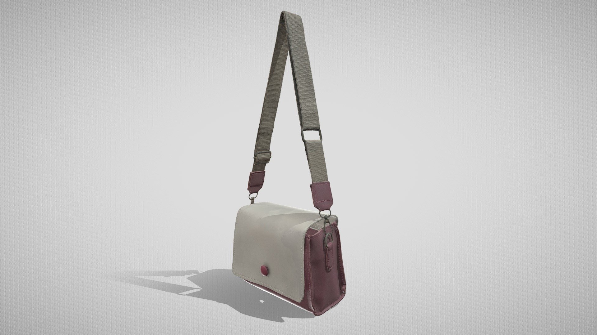 Red and White Leather Purse