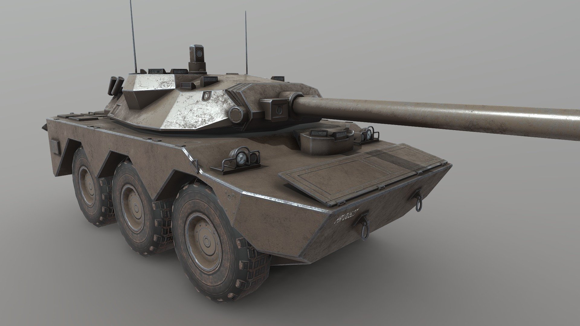 AMX-10 tank low poly game model - 3D model by creosine [85a3cf8 ...