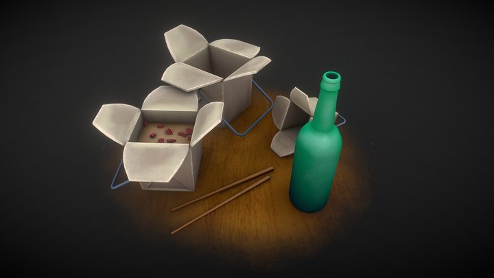 Takeout Dinner #SketchfabWeeklyChallenge 3D Model