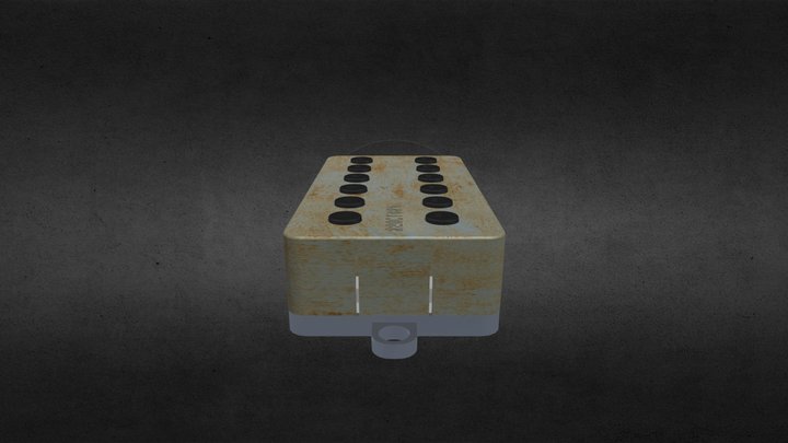 52mm Humbucker Rusty Cover 3D Model