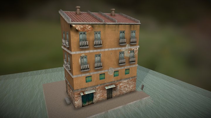 Venice Building LOW POLY 3D Model