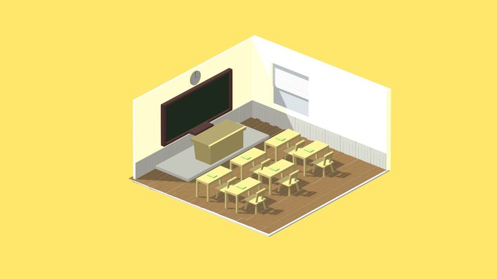 anime-classroom - 3D model by kjll3rvn [4477e6d] - Sketchfab