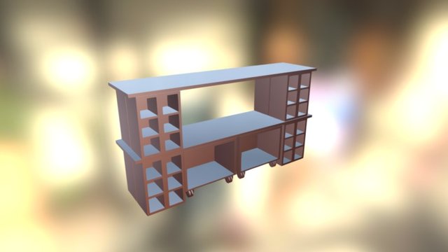 ESTANTE DE BLOCO E CAIXOTE — Sketchfab embed 3D viewer