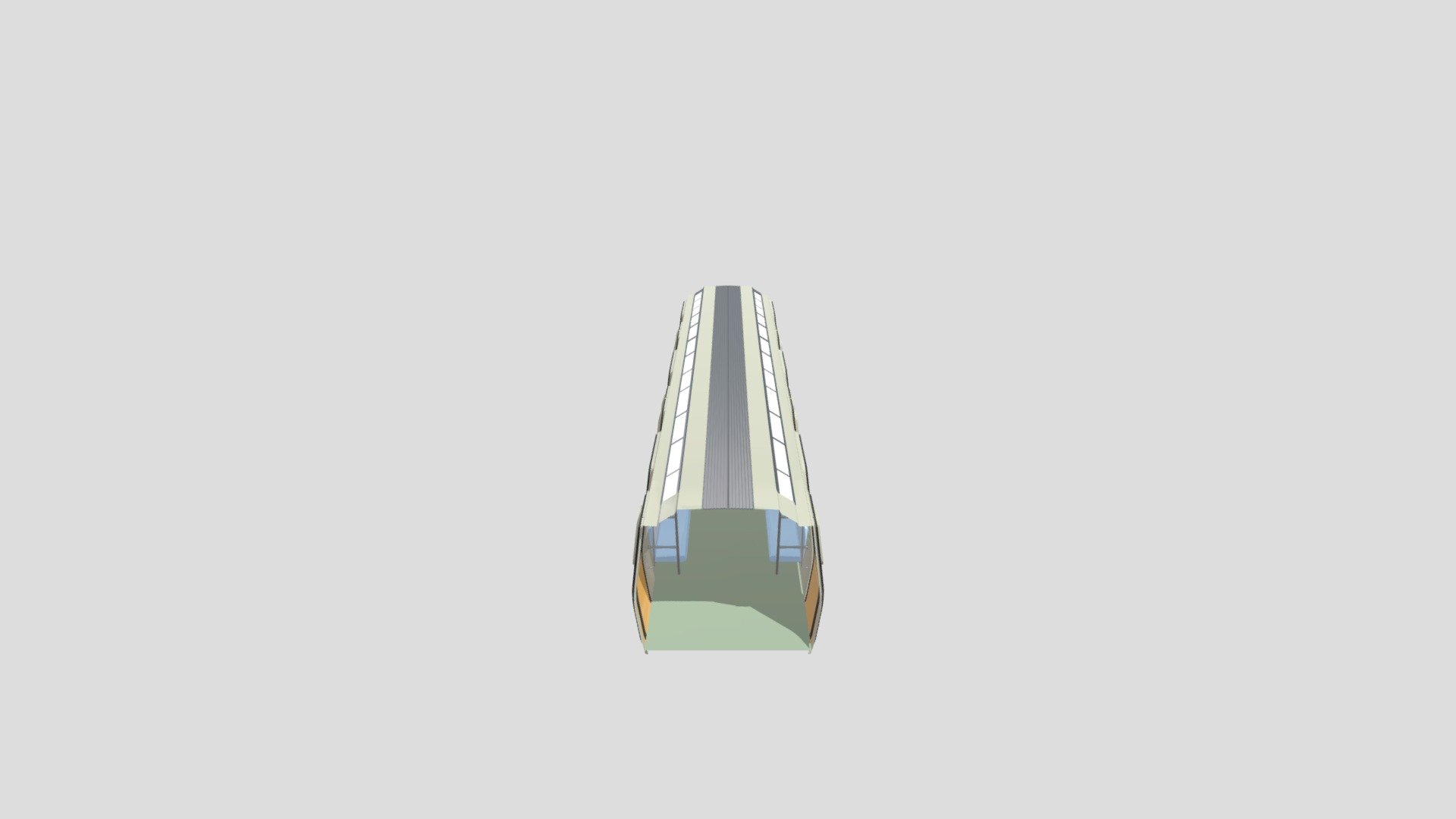 Metro Subway Train Inside 3D Model