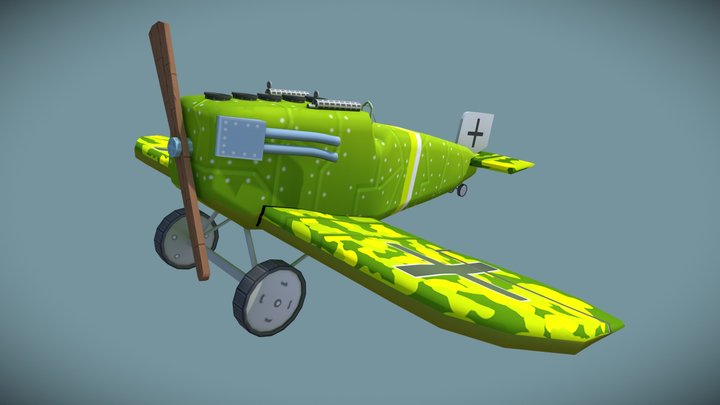 Stylized Plane - Junkers D.1 3D Model