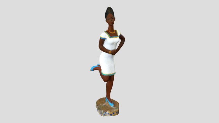 3D Scan - Lady in White 3D Model