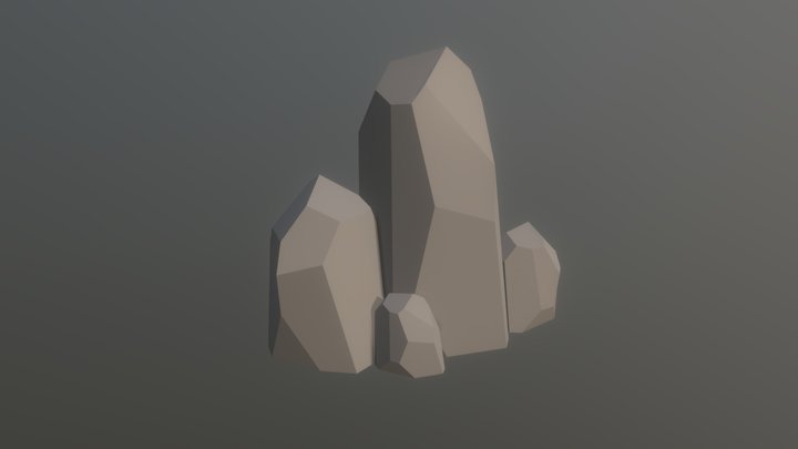 Rocks Low Poly 3D Model