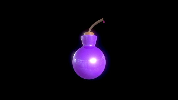 Potion with straw 3D Model