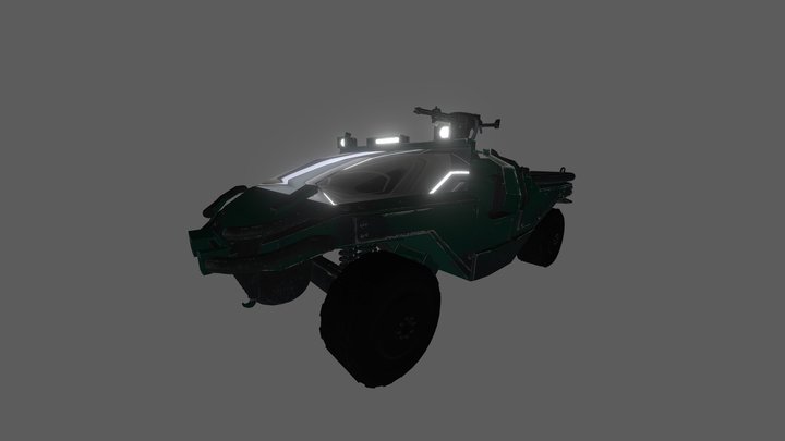 Custom Halo Warthog 3D Model
